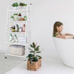 Storage Shelving Rack Unit Heavy Duty Organizer Kitchen Storage Rack Metal Plant Stand Shelf for Laundry Bathroom Kitchen Pantry Closet Indoor/Outdoor (White, 5-Tier) - Image 5