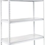 5-Tier Medium Duty Storage Shelf Rack for Home, Garage & Warehouse (40CM, White)