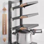 Adjustable Height & Position 4‑Tier Pots & Pans Organizer Rack – Heavy‑Duty Pot & Lid Holder for Kitchen Cabinets or Counter | Modular Layout, Space‑Saving Design - Image 3