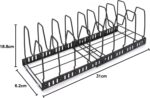 joeji's Kitchen Pot Lid Storage, 9 Slot Storage Rack, Pan Storage, Lid Organizer, Pan Storage, Pot Holder, Storage - Image 2