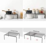 conobo Expandable Storage Rack, Set of 2 Kitchen Countertop Organizer Shelf, Cabinet Shelf Organizers Storage Rack Space Riser, Pantry Cupboard Shelf Home Organization and Storage (B) - Image 6