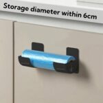 Cling Film & Foil Holders, 4 Pairs No-Drill Storage Racks, Convenient Saran Wrap and Trash Bag Organizers, Side-Mount Fridge Storage Solution, Adhesive Installation, Bags Up to 6cm Diameter - Image 8