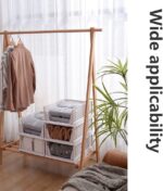 Stackable Clothes Plastic Storage Basket-Foldable Closet Organizer Shelf Cloth Holder-Drawer Rack Storage Containers Underwear Storage Bin for Wardrobe Cupboard Kitchen Bathroom Large White*5 - Image 4