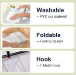 X spring Hanging Closet Organizer, 12-Shelf Hanging Wardrobe Shelf, Closet Organizer and Storage, Foldable Space Saver with Sturdy Hooks, Breathable Mesh for Bedroom Organization - Image 7