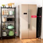 Toshionics Multi-Tier Foldable Shelving Unit, Heavy Duty Storage with Wheels Zero Assembly Rolling Cart for Home/Office/Garage/Laundry/Organizer, Metal Wire, Collapsible Organizer (5 layer, White) - Image 9