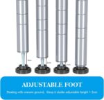 6 Tier Shelving Unit Adjustable Storage Shelf Metal Storage Rack Wire Storage Shelves 16.54" L x 11.82" W x 63" H for Pantry Closet Kitchen Laundry (Silver, 6 Tier) - Image 6