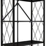 Leostar 5 Tier Kitchen Shelf Organizer, Black, 72X36.5X160.5Cm, Str-4327