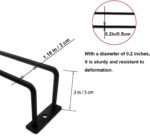 14-Inch Black Wine Glass Rack, Under Cabinet Wine Glass Holder Stainless Steel Chrome Finish Stemware Rack - Hanging Stemware Holder for Cabinet Kitchen Bar, Set of 4 - Image 7