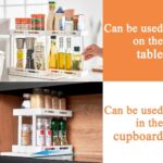 Pull Out Cabinet Organizer, Expandable Pull Out Organizer, Easy to Use Spice Rack, Slide Out Multi-Purpose Spice Bottle Organizer, Cabinet Storage Rack for Kitchen, Pantry, Bathroom Storage - Image 5