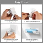 4pcs No-Drill Kitchen Storage Rack with Adhesive Hooks Space-Saving Garbage Trash Bag Holder Dispenser, Kitchen Organizer for Foil Wraps and Bags Wall-Mounted and Cabinet Door Storage Solution - Image 6