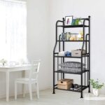 Storage Shelving Rack Unit Heavy Duty Organizer Kitchen Storage Rack Metal Plant Stand Shelf for Laundry Bathroom Kitchen Pantry Closet Indoor/Outdoor (5-Tier, Black) - Image 4