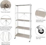 N/P 5-Tier Foldable Metal Storage Shelves - White - Image 5