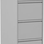 RIGID Vertical Filing Cabinet with 4 Drawers | Heavy-Duty Metal Document Storage for Legal Files | Smooth Sliding Drawers, Key Lock Protection, Office Organizer, Grey (62D x 46.5W x 132H cm) Assembled