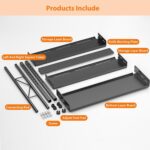 U-HOOME Spices Organizer For Cabinet,Metal Height-Adjustable Standing Spice Rack Seasoning Organizer Rack,Countertop Organizer Kitchen Storage & Organization Shelf for Pantry Bathroom (40cm 3tire) - Image 8