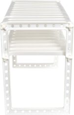 SKY-TOUCH 2 Tiers Expandable Kitchen Organizer, Multi-Functional Shelf Cabinet, Expandable Space Saving Rack - Image 8