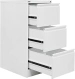 RIGID Vertical Document Cabinet with 3 Drawers | High Capacity Metal Storage for Legal Size Files | Smooth Sliding Channels, Office Organizer, Pre Assembled, White (62D x 46.5W x 102.5H CM) - Image 5