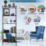 5-Tier Metal Wire Shelving Rack - Adjustable Layer Rack Strong Steel, Organizer for Kitchen, Pantry, Laundry, Office - Image 5