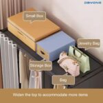 DAYONG 109 * 45 * 166.5CM Foldable Wardrobe, Portable Closet with 2 Hanging Rods and 4 Storage Shelves, Non-Woven Fabric And Dustproof Deisgn For Using in Bedrooms and Apartments - Image 3