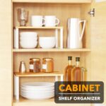 Kitchen Countertop Organizer, Kitchen Organizers and Storage Cabinet Shelf, Expandable Stackable Kitchen Storage Shelf Spice Rack, Kitchen Pantry Organizer Bathroom Counter Organizer (Natural Beige) - Image 4