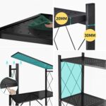 Storage Rack 4 Tier Shelving Units For Storage, Multipurpose Storage Shelves With 4 Wheels, Foldable, Heavy Duty Storage Shelving Unit Metal Modern Small Storage Rack - Image 5