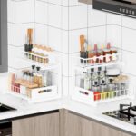ZERIFAM Under Sink Organizer - 2 Tier Bathroom Cabinet Organizer, Pull-Out Layered Storage Rack, Multifunctional Storage Rack For Sinks, Bathrooms, And Kitchens. (White) - Image 3