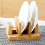 X spring Cutting Board Organizer, Adjustable Bamboo Storage Rack for Kitchen Cabinet, Multi-Purpose Holder for Lids, Pans, Baking Trays, and Plates, Space Saving Design for a Tidy and Efficient Home - Image 3