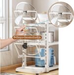 Pots and Pans Organizer under Cabinet, Cutting Board Pot Lid Storage Rack with 6 Adjustable Tiers and 3 Pot Lid Racks, Pan Holder Under Sink, Heavy Duty kitchen Organizer Pot Racks - Image 7