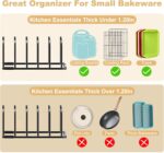 Fikoksol Cutting Board Organizer, [2-Pack] Cutting Board Holder Rack Baking Cookie Pan Sheets Cooling Small Racks Storage Stand for Kitchen Cabinet Countertop Bakeware Organizer 7.08 x 5.51 x 3.15 in - Image 4