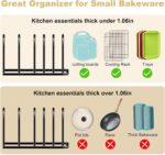 Cutting Board Organizer, Metal Rack Holder for Chopping Boards, 5 Slots Dish and Plate Holder Stand for Kitchen Cabinet Storage, Cookie Pans, Baking Sheet, Countertop Bakeware Organizers, (2 Pack) - Image 8