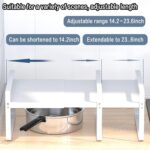 U-HOOME Expandable Kitchen Cabinet Organizer Shelf, Spice Rack Organizer for Cabinet and Countertop, 2 Tier Metal Adjustable Storage Shelves for Kitchen Pantry Cupboard Pantry Storage (White) - Image 4