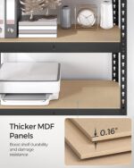 SONGMICS 5-Tier Storage Shelves, Set of 2 Garage Storage, Boltless Assembly, Adjustable Shelving Units, 11.8 x 29.5 x 59.1 Inches, Load 1929 lb Each, Shed Warehouse Basement, Black UGLR300B02 - Image 8
