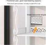 Narrow Metal Storage Armoire – 3 4 5 Tier Foldable Shelf for Home Office Bedroom Living Room – No Assembly Required Portable Design (Gold 88 cm) - Image 3