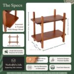 Brick Brown ® Premium Zen Organizer | Wooden Spice Rack | 2-Tier Kitchen Countertop | Cabinet Storage Shelf | Tiered Shelf Organizer | Grocery Rack Kitchen Storage Racks/Spice Shelf (41 x 23 x 38 Cm) - Image 2