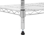 Amazon Basics 5-Shelf Narrow Storage Unit With Height Adjustable Shelves and Levelling Feet, 453kg Max Weight, Chrome, 34 cm D x 58.9 cm W x 152.5 cm H - Image 5