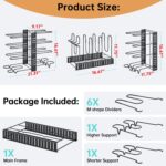MUDEELA Pots and Pans Organizer for Cabinet Pan Organizer Rack for Cabinet with 3 DIY Methods, Adjustable Pot Organizer Rack with 8 Tiers, Pan Pot Rack for Kitchen Cabinet Organizer and Storage - Image 6