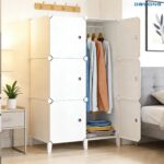 DAYONG Portable Cloth Closet, Clothes Storage Organizer, Plastic Wardrobe with Hanging Rods and Storage Shelves, Clothes Storage Rack for Bedroom, Easy to Assemble. (white-A) - Image 5