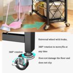 Metal Shelf Storage Shelves, Foldable Kitchen Stand Storage Shelves, Shelf Unit with X Side Frame, High Density Mesh for Garage, Pantry, Bathroom (28.5x14.5x64cm-5 Tiers) - Image 7