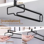 Beauenty Wine Glass Holder 2PCS Stemware Rack Hanger Under Cabinet Wine Glass Rack Kitchen Hanging Glass Storage Rack Organizer,Black - Image 3