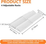 SKY-TOUCH Spice Drawer Rack, 4 Tier- 2 Set (8 Pcs) Expandable From 11" to 22" Clear Acrylic Seasoning Jars Drawers Organizer, Kitchen Drawers, Cabinets Countertops Expandable Storage for Spice Jars - Image 3
