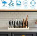 Pots and Pans Organizer, Baking Tray Storage Rack, Cutting Board and Saucepan Lid Holder – Space Saver Kitchen Cabinet and Countertop Organizer, Premium Plastic, 41.2 x 16.8 x 15 cm - Image 9