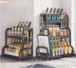 TAME Spice Rack Organizer for Countertop, 2 tier Kitchen Countertop Organizer, Stainless Steel Seasoning Organizer Rack, Storage Rack for Kitchen Bathroom - Image 7