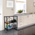 HealSmart 3-Tier Heavy Duty Foldable Metal Rack Storage Shelving Unit with Wheels Moving Easily Organizer Shelves Great for Garage Kitchen Holds up to 750 lbs Capacity, Black (HKSHLFFOLD28153403BV1) - Image 5