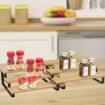 Exrp Spice Rack Organizer for Cabinet, 3 Tier Bamboo Spice Storage，Set of 2 Bamboo Perfume Organizer Stand,Cupcake Stand Holder, Shelf Risers for Figures, Dessert Shelves for Kitchen Cabinet，for Party - Image 6