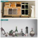 Exrp Spice Rack Organizer for Cabinet, 3 Tier Bamboo Spice Storage，Set of 2 Bamboo Perfume Organizer Stand,Cupcake Stand Holder, Shelf Risers for Figures, Dessert Shelves for Kitchen Cabinet，for Party - Image 7