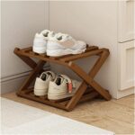 Foldable Bamboo Shoe Rack Space-Saving Wooden 5-Tier Storage Shelf for Entryway Sturdy Design Large Capacity Shoe Holder for Shoes - Image 5