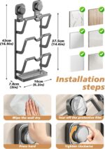 URbazaar Pot Lid Organizer Rack, 3 Tier Pot Lids Holder for Cabinet Door,Wall Mount, Pot Lid Rack Holder for Kitchen Storage with No Drilling Adhesive - Image 2