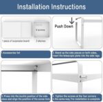 U-HOOME Expandable Kitchen Cabinet Organizer Shelf, Spice Rack Organizer for Cabinet and Countertop, 2 Tier Metal Adjustable Storage Shelves for Kitchen Pantry Cupboard Pantry Storage (White) - Image 8