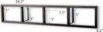 You Have Space Black Floating Shelves for Wall, 34 Inch Video Games CD DVD Storage Shelves, Cube Storage Organizer Shelf Set of 3 - Image 3