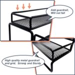 YelaJoy 2-Pack 4-Tier Expandable Spice Rack Organizer for Cabinet – Metal Step Shelf with Anti-Slip Rails, Adjustable Storage for Kitchen Cabinets & Countertops (Black, Two Sizes) - Image 3