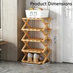 5-Tier Narrow Shoe Rack - Foldable Storage Shelf for Shoes Space-Saving Design Ideal for Home Office Students Adults & Women - Perfect Indoor nization Solution - Image 3